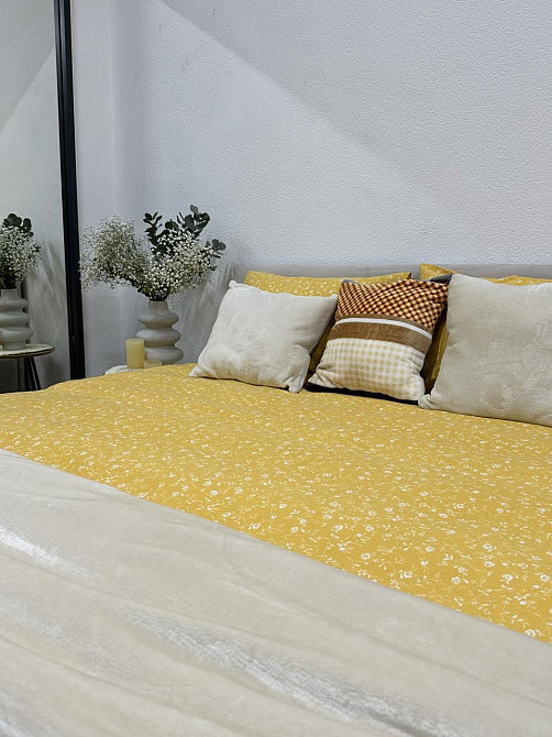 Ecotton Комплект постільної білизни Ecotton двоспальний 180х215 см Квітка жовтий (250951) Коломыя - изображение 6