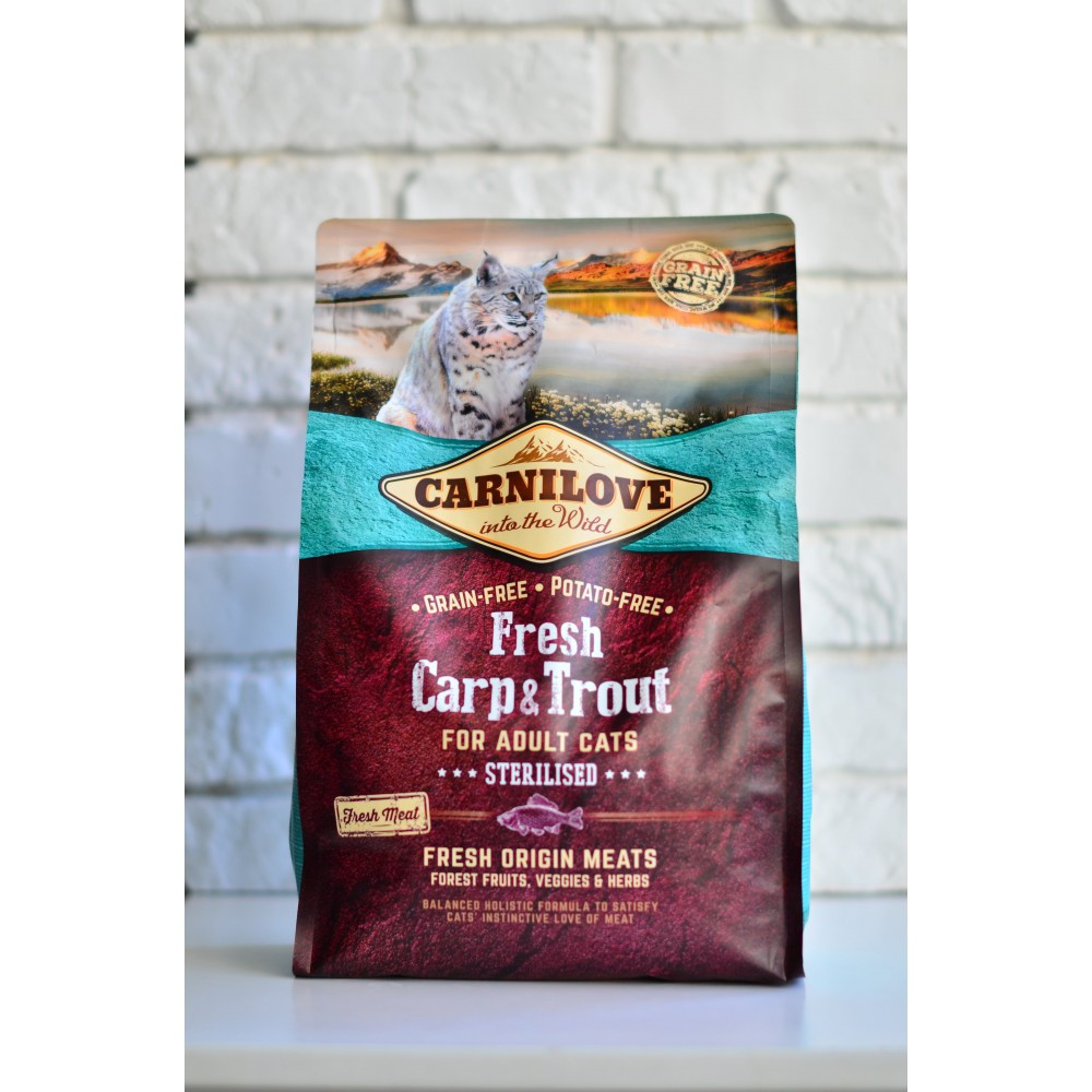 Сухой корм Carnilove Fresh Carp & Trout для стерилизованных кошек, рыба, 2 кг Винница - изображение 5