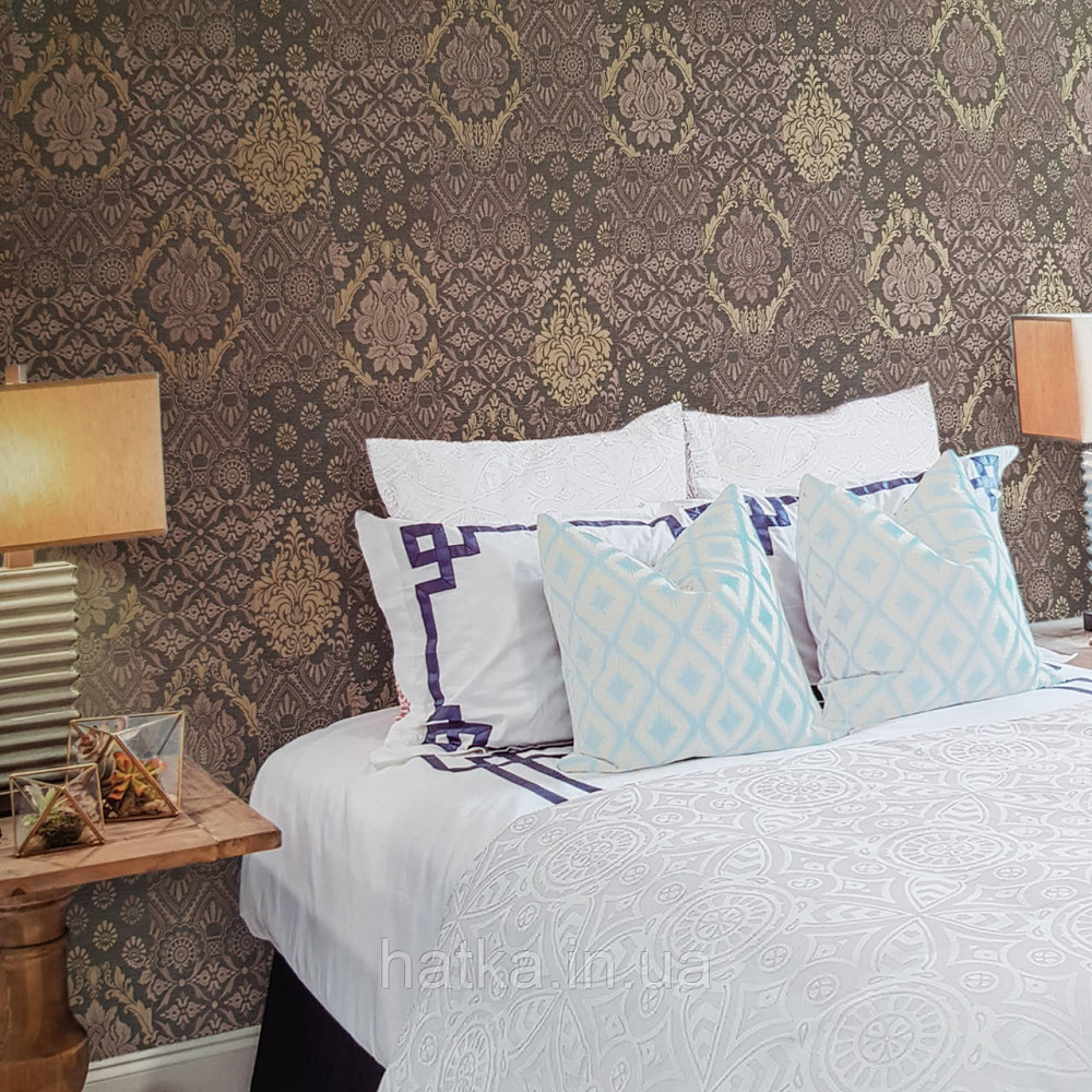 Шпалери метрові вінілові на флізелін Yuanlong Samsara однотонні з потертістю під штукатурку сірі з рожевим Київ - фото 1