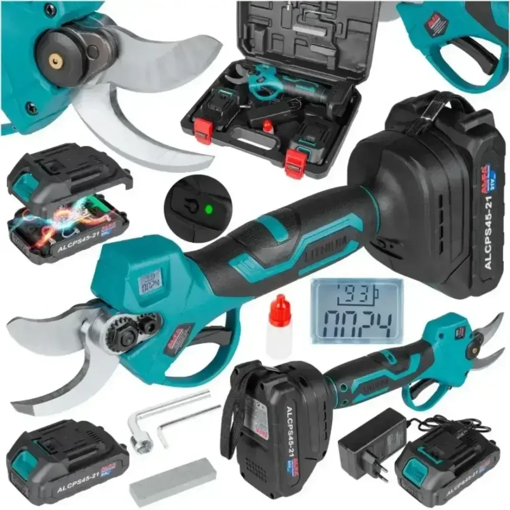 Секатор садовий акумуляторний ALFA ALCPS45-21 – 21V, 2.0Ah, зріз 30 мм, у кейсі Львів - фото 2