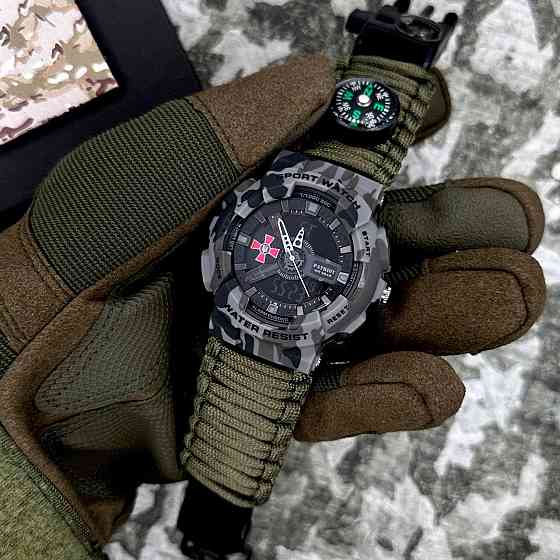 Patriot 005CMGYSU ЗСУ Сірий камуфляж Паракордовий ремінець Army Green + Коробка SBR Київ