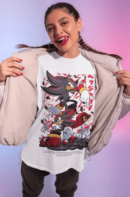 Футболка для мальчика аниме Схадов Хедгехог Хероес Соник оверсайз (рост от 165 до 180 ) Черний AnimeJ0015m Днепр - изображение 3