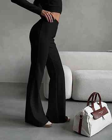 Стильний жіночий костюм з еластичного трикотажу двонитка. Чорний, 42/44 Одеса