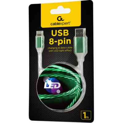 Дата кабель USB 2.0 AM to Lightning 1.0m 2A Cablexpert (CC-USB-8PLED-1M) Винница