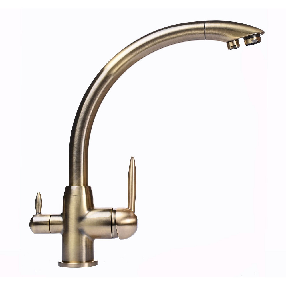 Змішувач для кухні під осмос Globus Lux LAZER GLLR-0777-9-BRONZE Тернополь - изображение 2