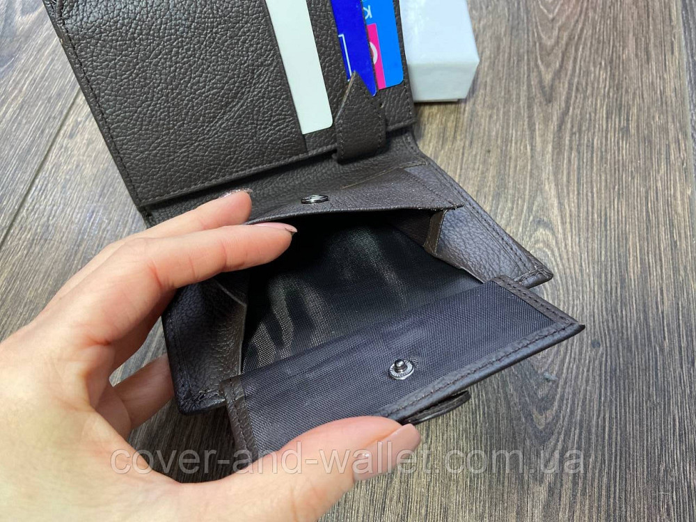Чоловічий шкіряний гаманець для купюр і документів Horton Київ - фото 3