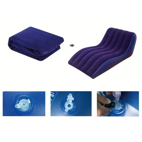Кресло диван надувное 160x90x60см со спинкой, эргономичное, насос Киев - изображение 4