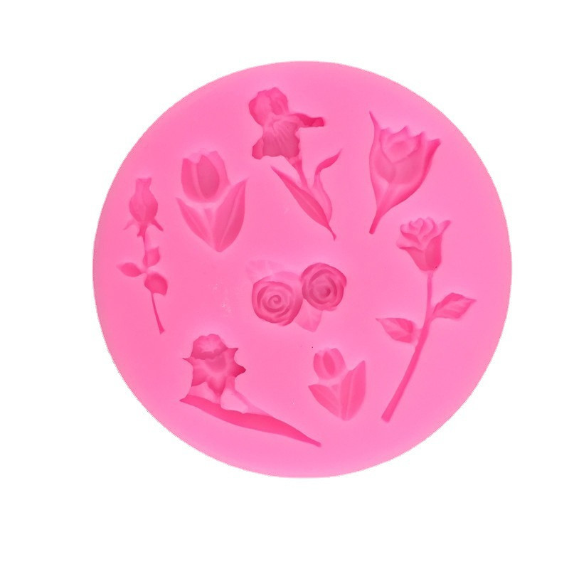 Молд силиконовый Цветы 77 мм розовый Киев - изображение 5