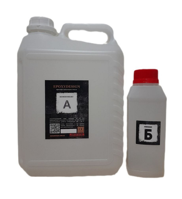 Комплект 15 кг прозрачной эпоксидной смолы Redikol + отвердитель. Для заливки столешницы, стен, пола Житомир - изображение 1