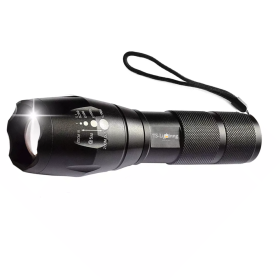 Тактический фонарь 800 лм с аккумулятором и зумом Киев