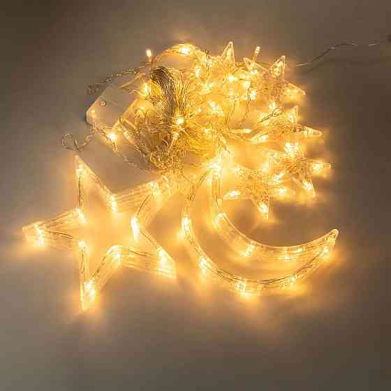 Garlando Електрична гірлянда Зірка штора 3 метри на вікно для фотозон жовта WYF11Y Коломия