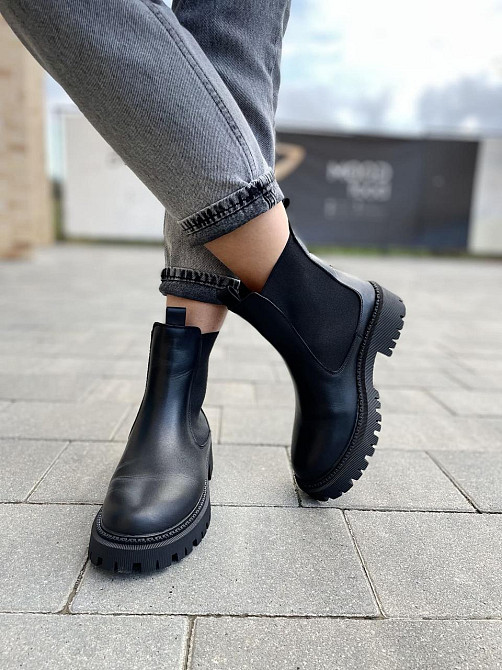 Lonza Черевики жіночі LONZA чорні натуральна шкіра зима висота 13 см (5184) Коломыя - изображение 6