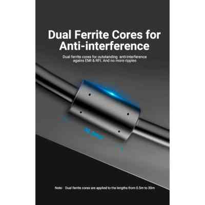 Кабель VGA 15M-15M, 2.0 м, з ферритами, чорний Vention Винница