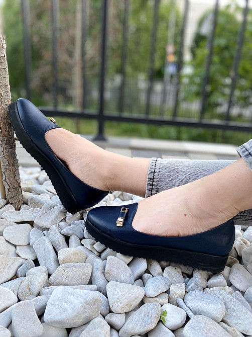 Kentro Балетки жіночі KENTO 01481/1 темно-сині (весна-осінь, шкіра натуральна) (3432) лише 35р. Коломыя - изображение 9