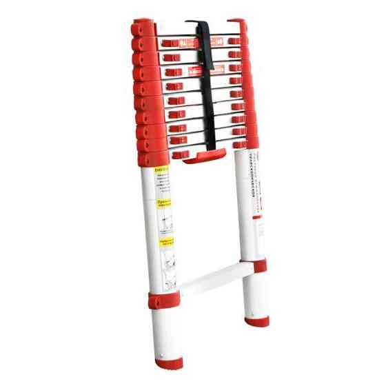 Драбина алюмінієва, телескопічна, 10 сход., 3,20 м, 150 кг INTERTOOL LT-3032 Киев