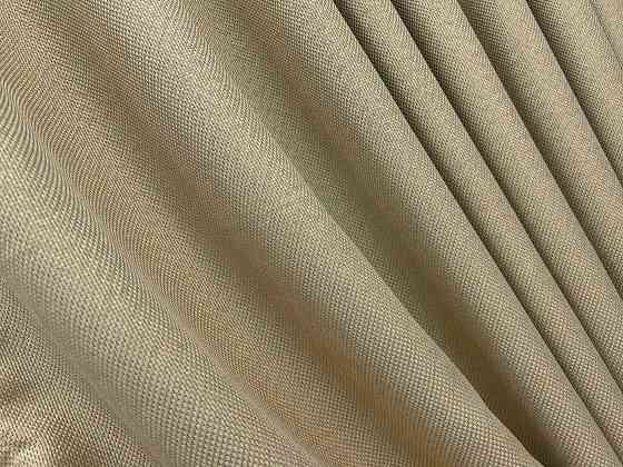 Комплект штор VR-Textil Льон Мішковина 200х270 2шт і Тюль 500х270 292ш-1579т Бежевий з молочним 71-160/6 Київ