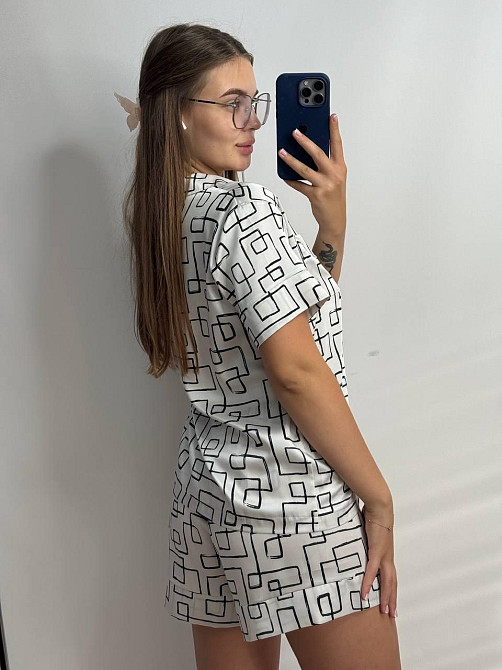 Женская пижама сатиновая Лабиринт XL-2XL Харьков - изображение 2