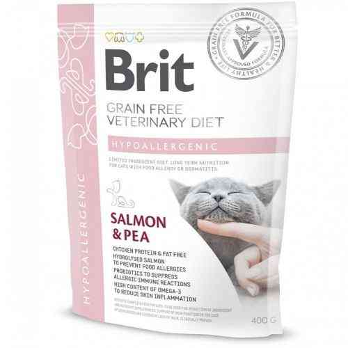 Корм сухий Brit Grain Free VetDiet Cat Hypoallergenic для котів з харчовою алергією та непереносимістю з лососем та горохом Київ