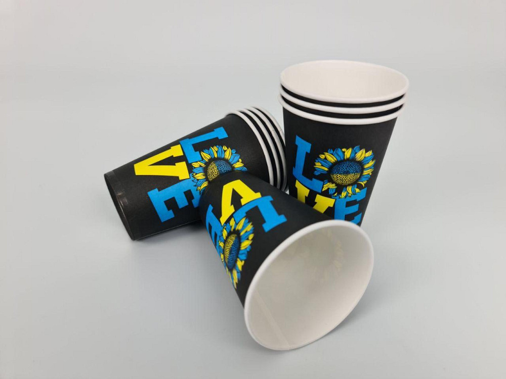 Склянки паперові одноразові 340 мл Любов (50 шт.) Харків - фото 2