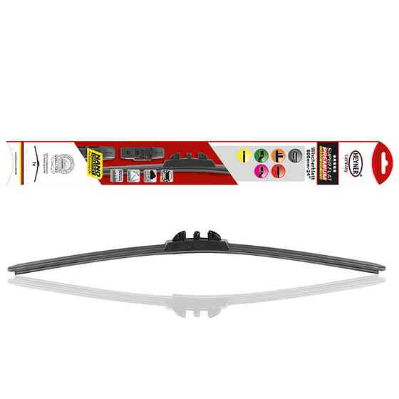 Щітка склоочисника (двірник) безкаркасна (усі адапетри) "Super Flat Premium" 600мм Heyner, 284000 Київ