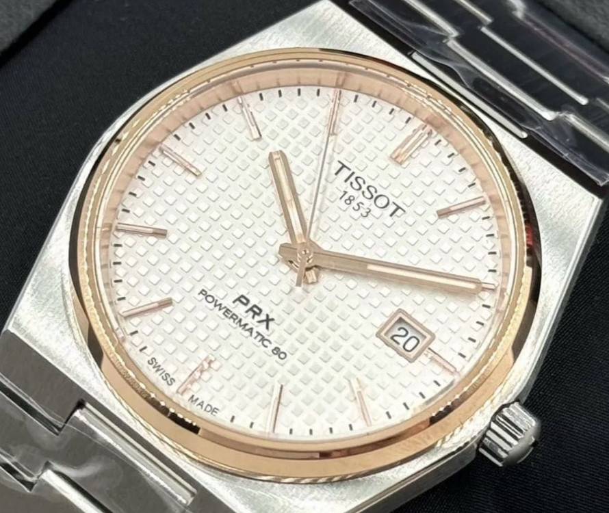 Годинник Tissot PRX 40 мм Powermatic 80 біло-золоті. Київ - фото 5