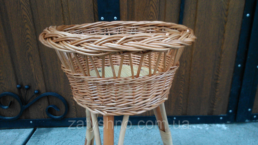 Подставка плетеная из лозы для цветка Киев - изображение 4