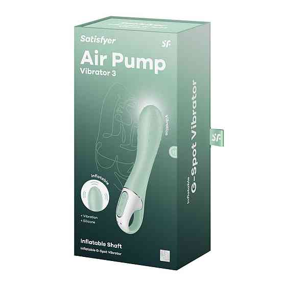 Вібратор точки G Satisfyer Air Pump Vibrator 3, надувається, 12 режимів вібрації Sex Aura Київ