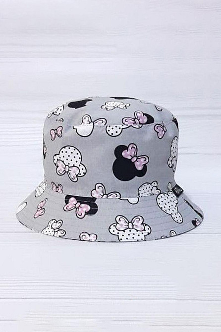 Панамка дитяча для дівчаток, 100% бавовна, матеріал котон,сіра, літня шапочка 50 Крохатушка одяг Київ - фото 1