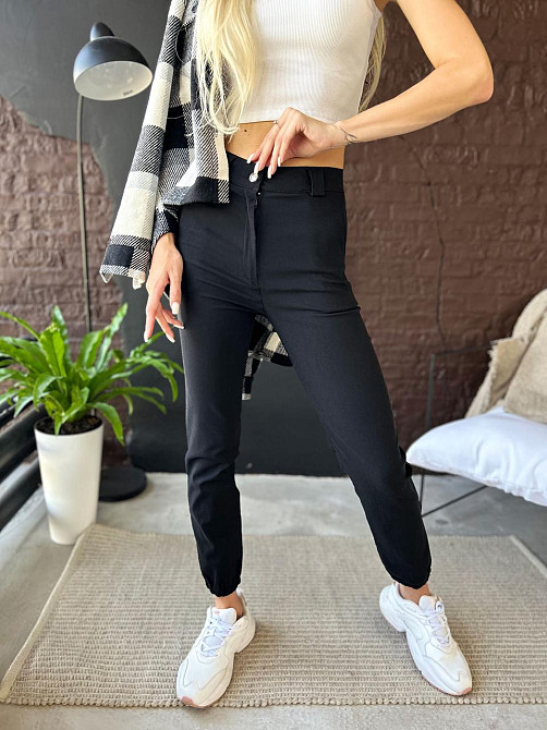 Жіночі брюки джогери "Elias" тонкі оптом | Норма | Розпродаж моделі Київ - фото 4