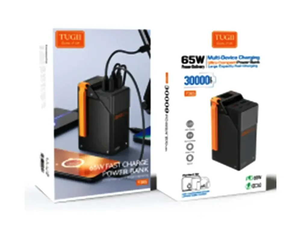 Power Bank TUGII Y365 30000 мАч, 115.5Вт·ч, PD 65Вт, QC 22.5Вт, для ноутбука и MacBook Одесса - изображение 1