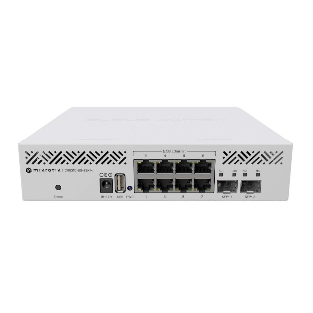 Комутатор MikroTik CRS310-8G+2S+IN (8x2,5GE LAN, 2xSFP+, L3, настільний) 98DX226S 800 МГц Харків - фото 2