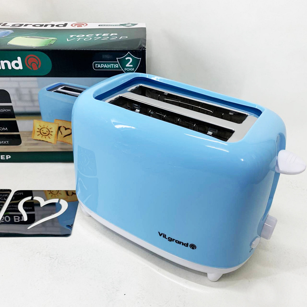 Электрический тостер на 2 отделения VILGRAND, Тостер для тонких ломтиков хлеба, Электротостер бытовой HF-15 Львов - изображение 1