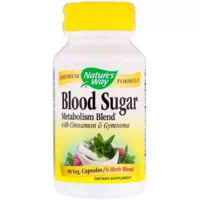 Травы Nature's Way Травы для Снижения Сахара, Blood Sugar, 90 Капсул (NWY-79200) Винница