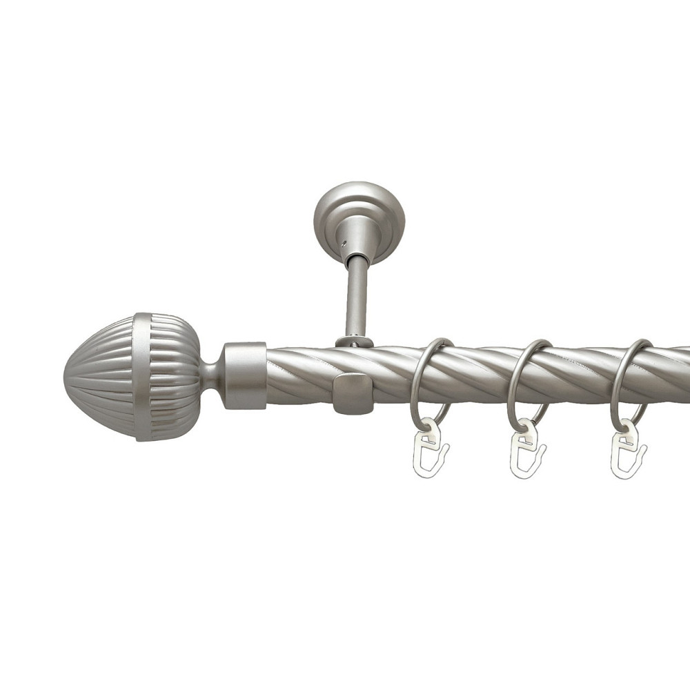 Карниз Orvit Одеон металевий однорядний відкритий скручена труба кільце металеве Сатин 25 мм 200 см (00-00023457) Львів - фото 1