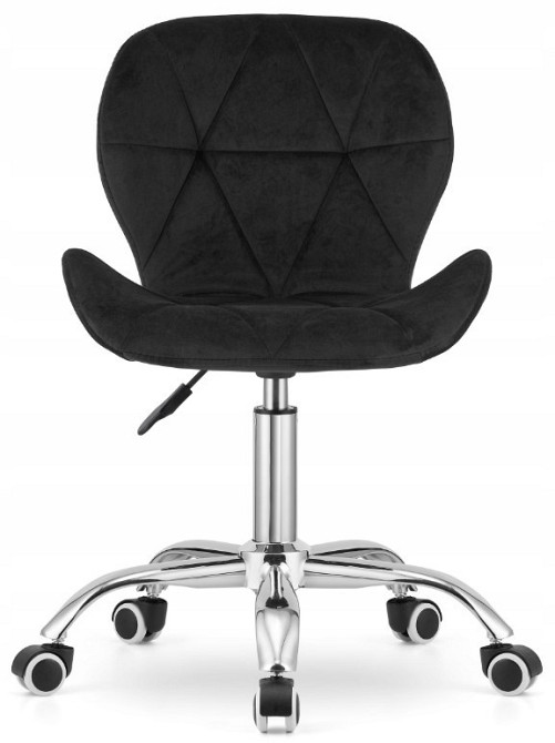 Крісло офісне комп'ютерне Bonro BN-531 велюр робоче для комп'ютера офісу дому Чорний Київ - фото 5