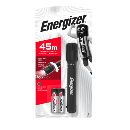Ліхтарик LED портативний 50Lm 2*AA регульований фокус чорний XFH211 Energizer Житомир