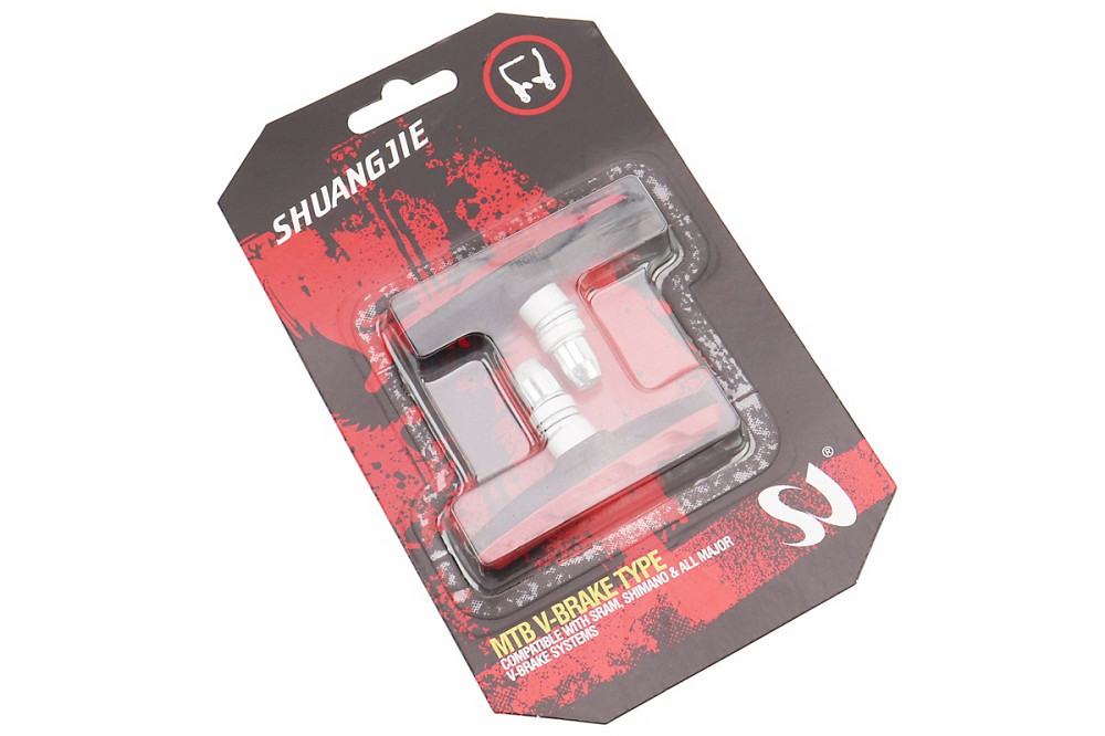 Гальмівні колодки V-brake, червоні, від 20шт -12% Київ - фото 1