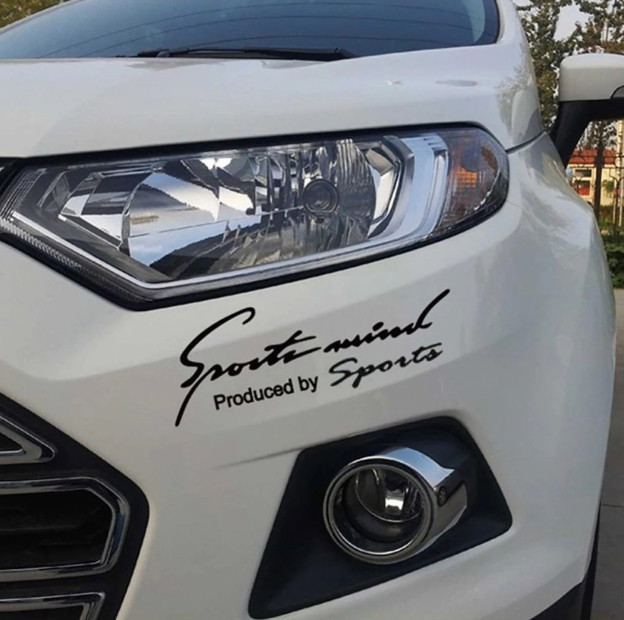 Наклейка на авто Sport mind produced by sports чер Київ - фото 2