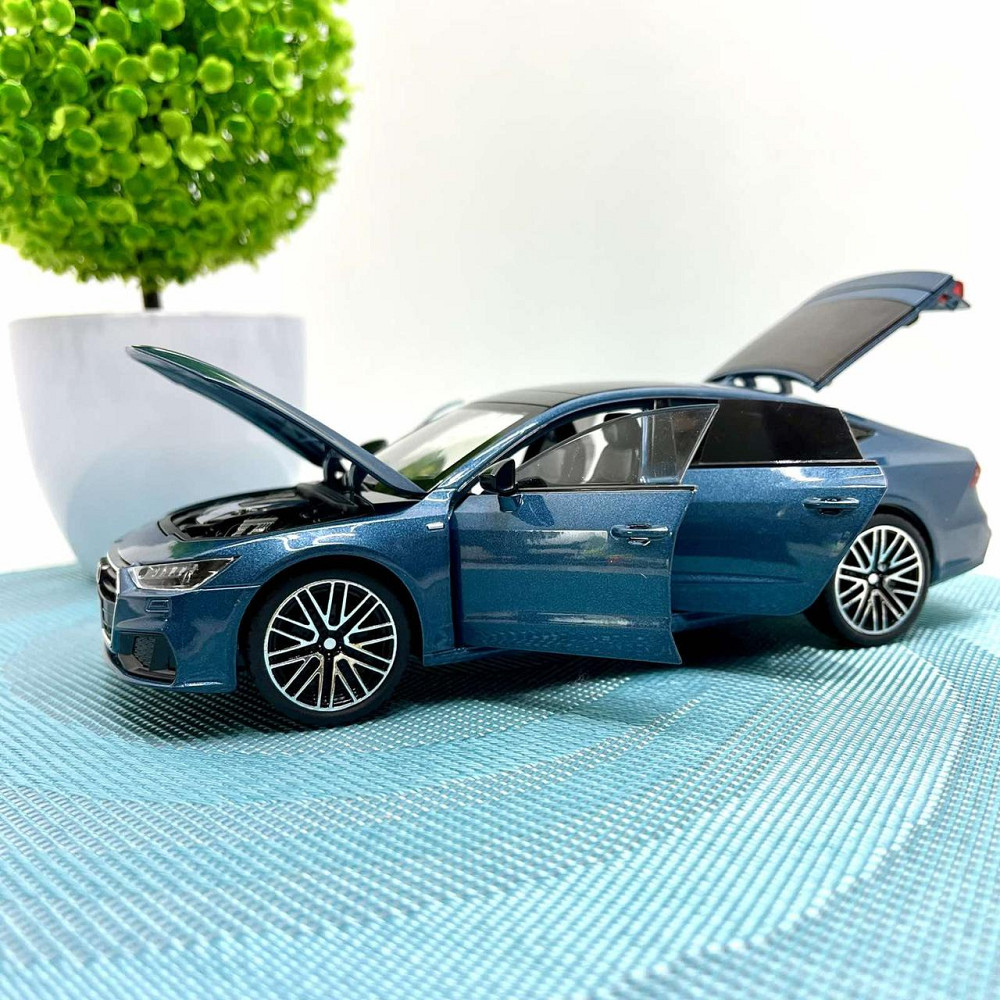 Машинка Audi А7 Авто Експерт металопластик 1:24 звук світло інерція Блакитна (1904-17) Чернігів - фото 2