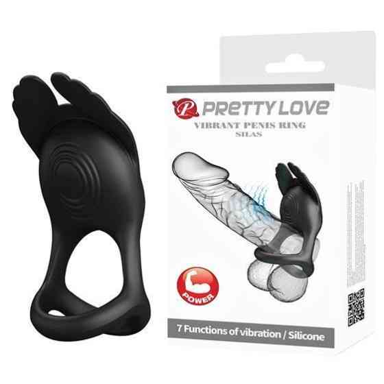 Эрекционное кольцо - Pretty Love Silas Vibrant Penis Ring Black Sex Aura Киев