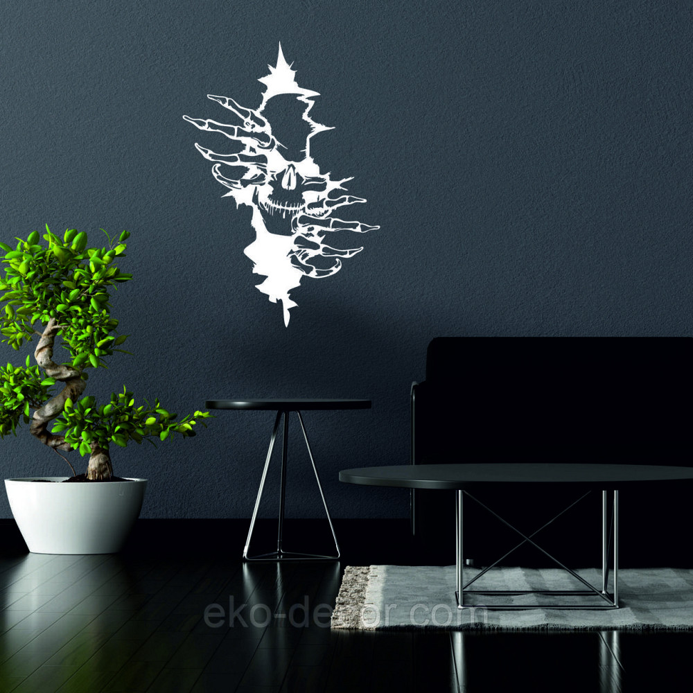 Декоративне настінне Панно «Скелет», Декор на стіну 110*75 см, Білий Київ - фото 2