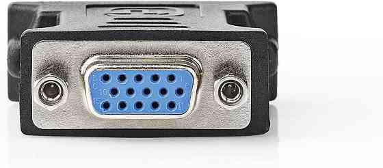 Адаптер DVI-D на VGA (гнездо) прямой корпус PVC черный Киев