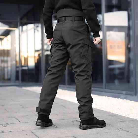 Мужские ватные зимние штаны Pobedov Fight. Черные зимние мужские зимние брюки Киев