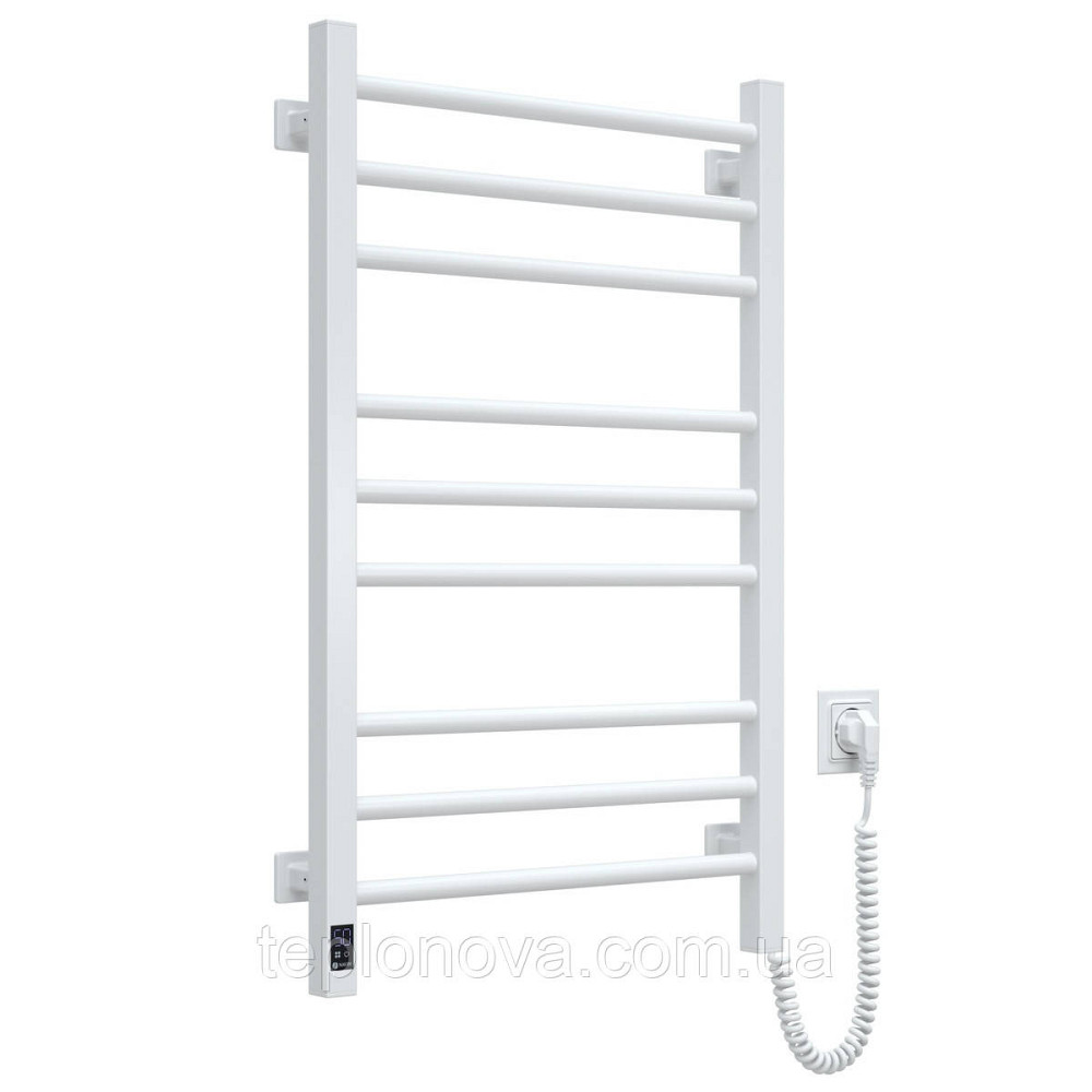 Полотенцесушитель Классик Квадро 500х800 Sensor правый с таймером, белый Черновцы - изображение 1