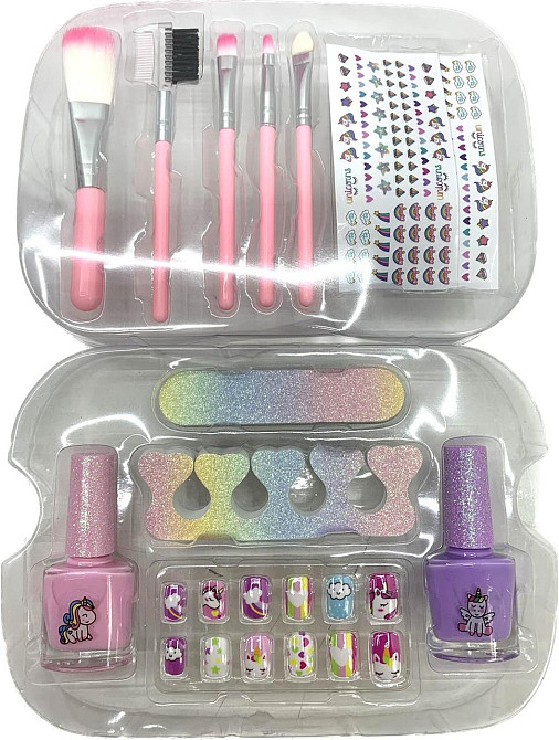 Набір дитячої косметики трирівневий скриня тіні рум'яна пензлика Рожевий (2622 A) Чернігів - фото 4