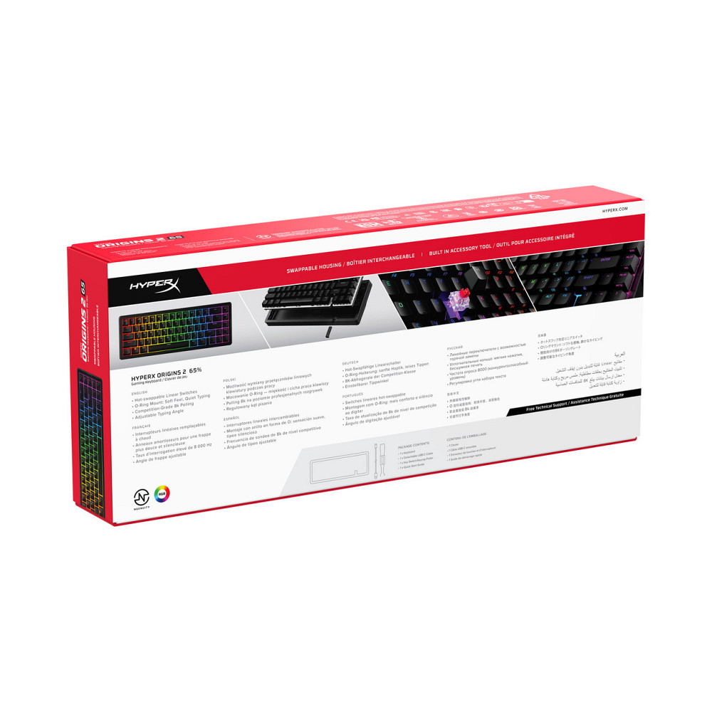 Клавіатура HyperX Origins 2 65 HX Red USB Black (B4QS3AA) ( 28354 ) Харьков - изображение 9