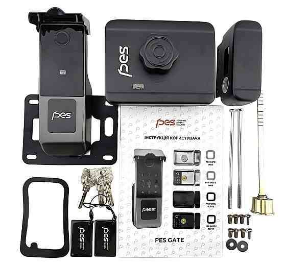 PES Gate чорний електромоторний замок для каліток Київ