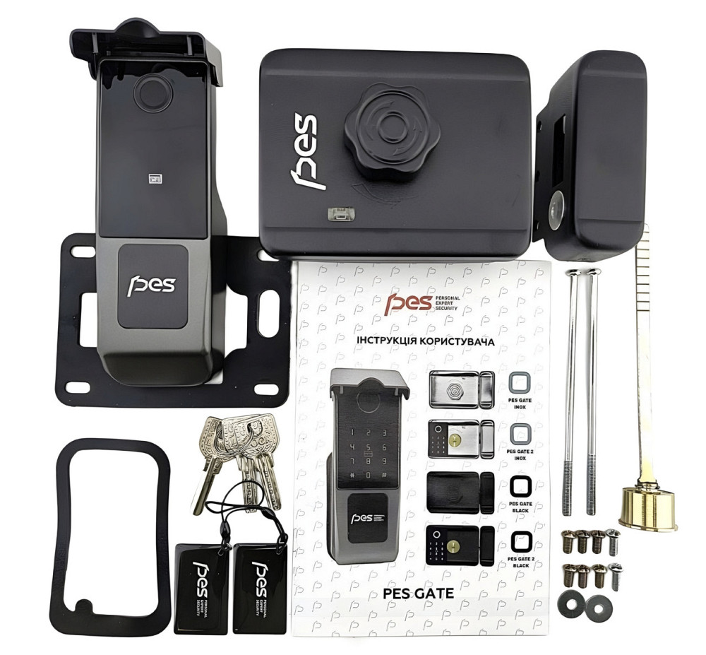PES Gate чорний електромоторний замок для каліток Київ - фото 2