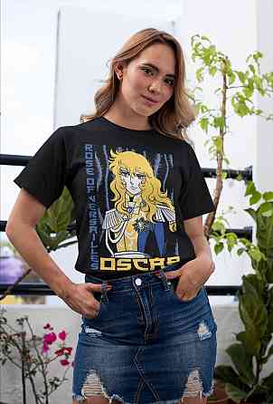 Футболка аниме Ретро Аниме Каваии Ладй оверсайз (S/M/L) Черний AnimeJ0100 Днепр