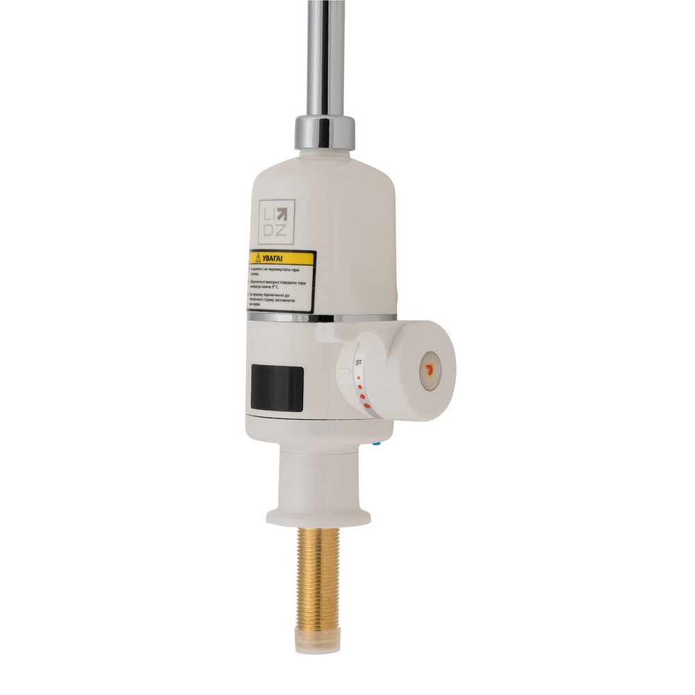 Проточний кран-водонагрівач кухонний для кухні Lidz Warm 056 LDWAR056WCR24984 White / Chrome Київ - фото 11